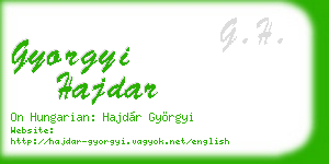 gyorgyi hajdar business card