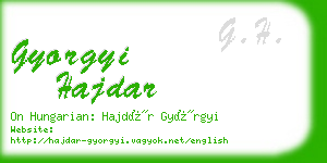 gyorgyi hajdar business card